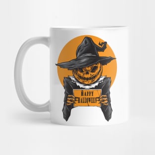 Pumpkin Head Scary Witch Happy Halloween Costume Gift Mug